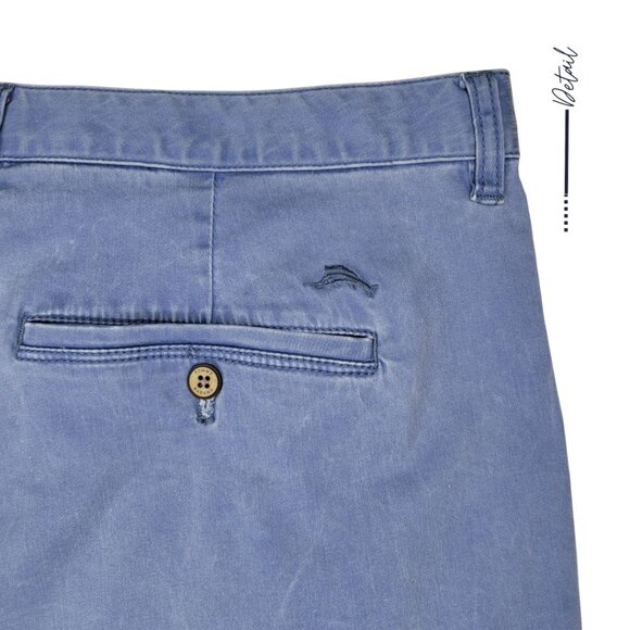 DOCKSIDE BLUE FLAT FRONT TOMMY BAHAMA SHORT FOR MEN SIZE 40 - Picture 6 of 9